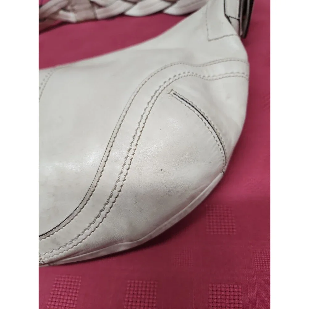 Vintage Y2K  Coach Soho Dylan Leather Hobo Bag 10042  In Bone Original Hang Tag